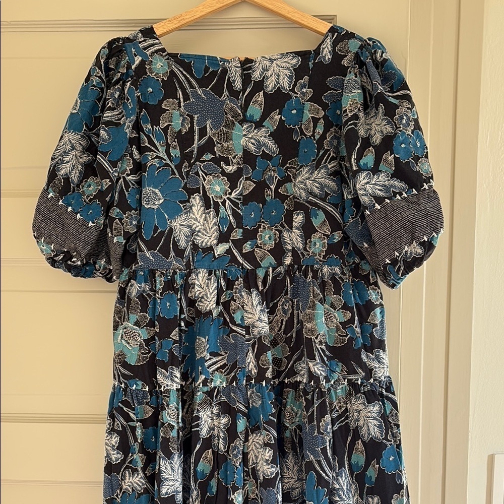 ULLA JOHNSON Nora floral cotton midi dress size 8 - Picture 6 of 7